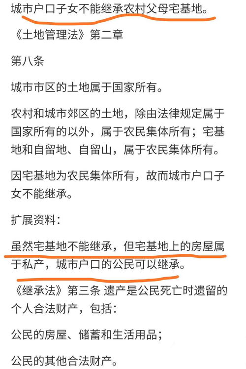 落户城市子女能否继承老家宅基地，法律解读与实际案例分析