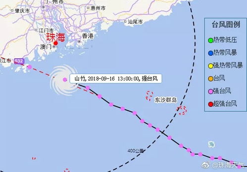 珠海进入10级风圈