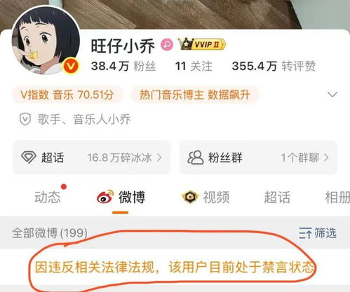 旺仔小乔多平台账号被禁